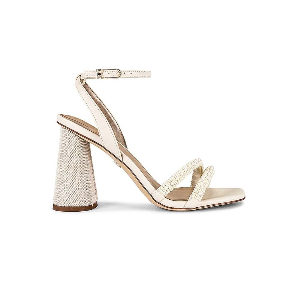 Sam Edelman Beaded Ivory Kia Sandal Size 8.5